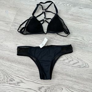 LA HEARTS | Netted Bikini Set